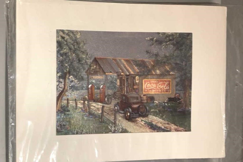 Matted Coca Cola Print - Very Cool Old Time Print