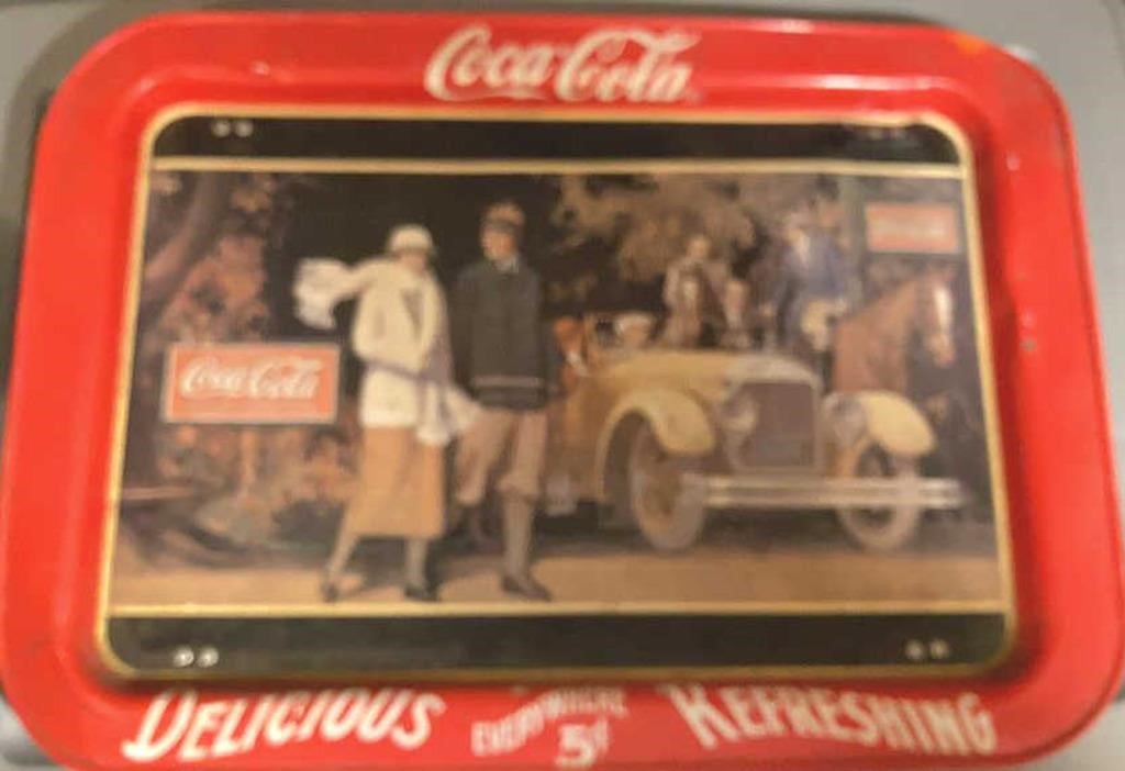 Metal Coca Cola Metal Fold Out TV Tray