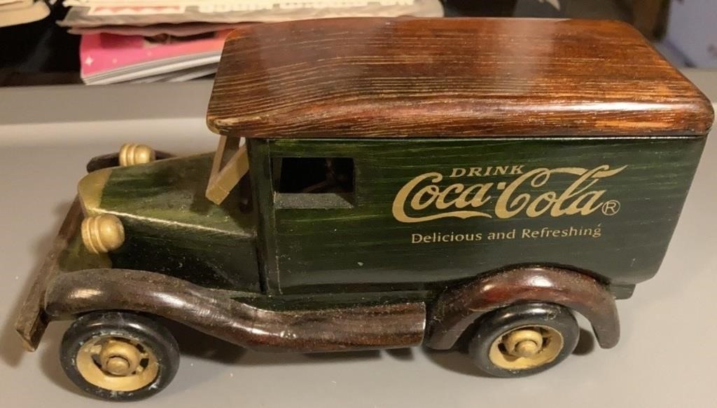 RARE - Green Wood COKE Delivery Truck