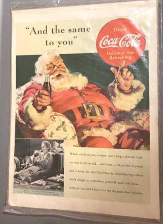 Old Coca Cola Santa Advertisement