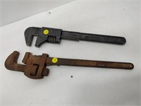 2 pipe wrenches