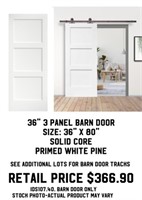 36" 3 Panel Barn Door