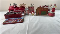 Fire department toys and decor