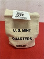 Unopened Bag US Mint Quarters $25 New York