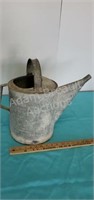 Vintage 9.5 in galvanized watering can, good