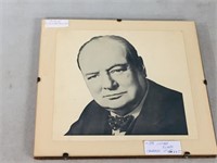 vintage picture- Winston Churchill under glass