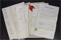 US Documents 1870s paper ephemera, receipts & docu