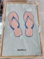 12in x 8in Canvas Art Hawaii Sandals