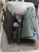 LARGE LOT - TOOLS, TARP AND MORE