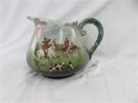 VINTAGE HAND PAINTED GERMANY PITCHER 7"T