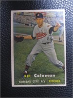 1957 TOPPS #354 RIP COLEMAN KC ATHLETICS