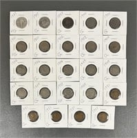 Twenty-Four Miscellaneous United States Coins