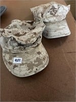 (2) size small military hats