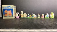 9 Ceramic Easter Figurines