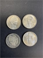 Antique Silver Quarters 1892-1917