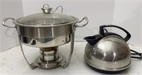 Vtg Superior Electric Tea kettle & Chaffing Dish