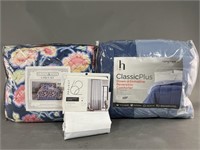 Queen Quilt Set, Twin/TwinXL Comforter, Curtain