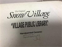 Dept 56 Snow Village "Village Public Library"