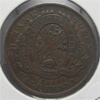 1944 Canada "Bank of Montreal" Half Penny Token.