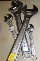 4 ADJUSTABLE WRENCHES