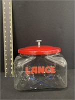 Lance Glass Country Store Jar w/ Metal Lid