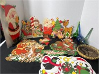 Vintage Paper Die-Cut Christmas Wall Dec