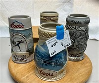 Coors Gold Rails and 3 More Steins
