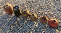 6 Vintage Smudge Pots & Cans