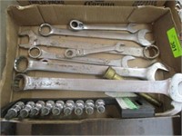 Flat w/assorted wrenches & 1/2 drive star sockets
