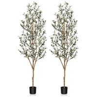 Kazeila Artificial Olive Tree 6FT Tall Faux Silk P