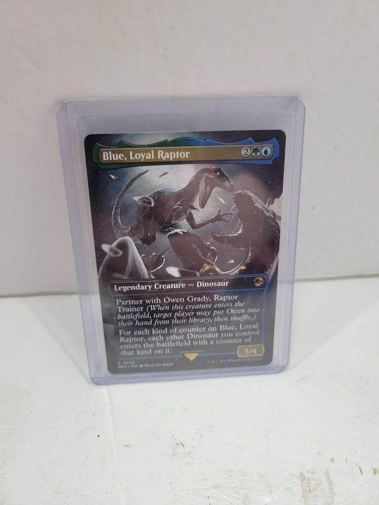 Blue Loyal Raptor Magic Card