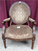 Contemporary Upholstered Shield Back Chair