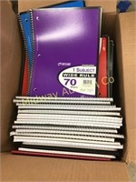 BOX OF APPROX 40 NEW NOTEBOOKS
