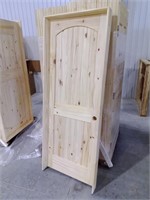 30" 2-Panel Arch Top Knotty Pine Interior Door