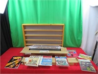 Railroad Display Shelf, Track, Magazines