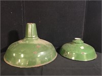 Vintage Outdoor Enamel Lamp Shades