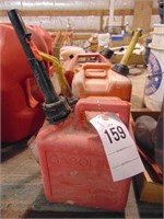 4 SMALLER PLASTIC GAS CANS