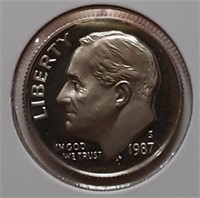 PROOF ROOSEVELT DIME-1987-S