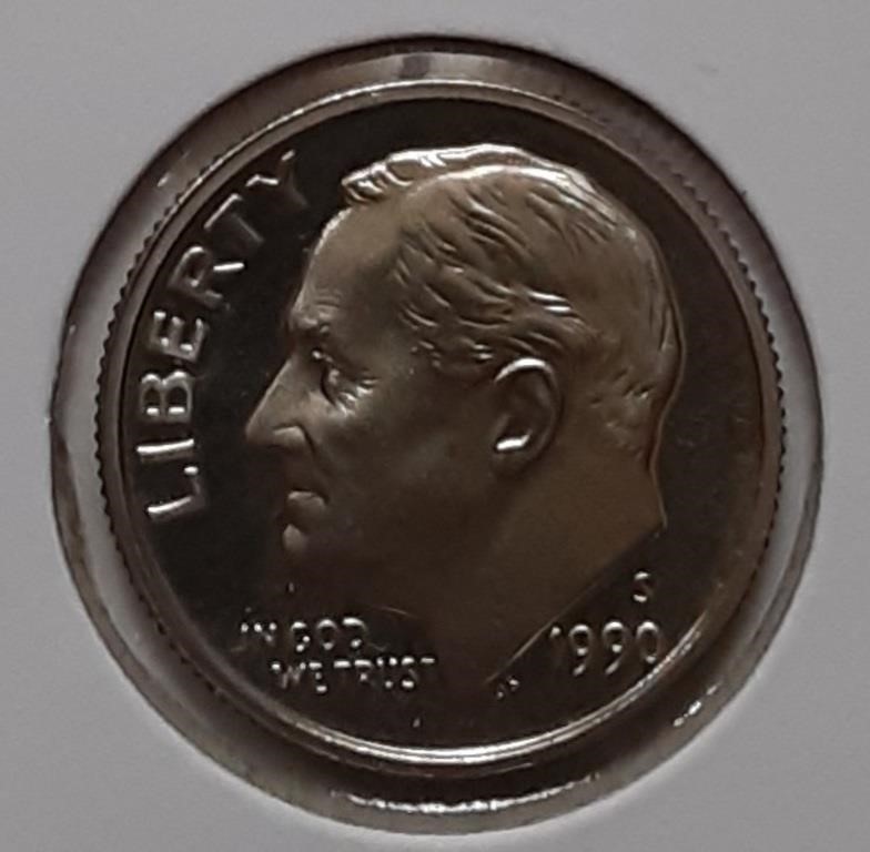 PROOF ROOSEVELT DIME-1990-S