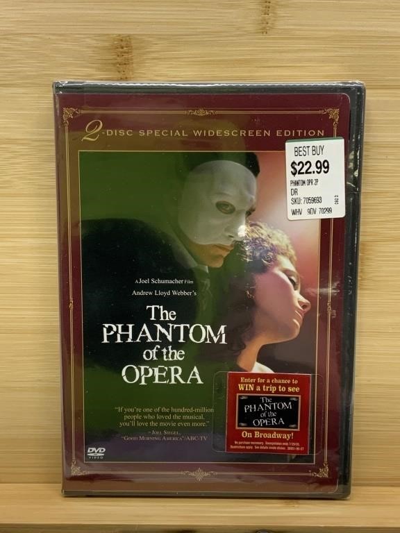 Sealed! The Phantom of the Opera DVD