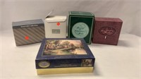 Vintage Avon in Boxes with Thomas Kinkade Puzzle