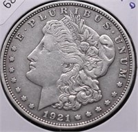 1921 D MORGAN DOLLAR  VF