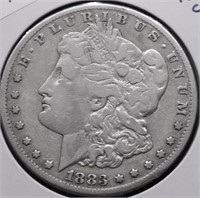 1883 CC MORGAN DOLLAR VF