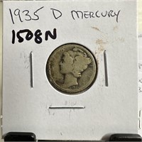 1935-D MERCURY SILVER DIME