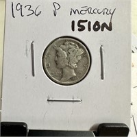 1936 MERCURY SILVER DIME