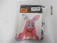 Holographic Vinyl Bunny Ear Mask One Size