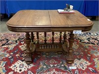 ANTIQUE WALNUT FRENCH DINING TABLE