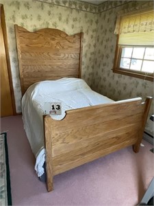 Custom made Oak double bed
