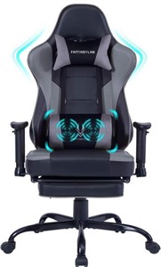 GAMING CHAIR WITH MASSAGER LUMBAR SUPPORT AND