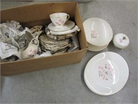 Vintage Dishes with Dogwood Flower - Pick up only